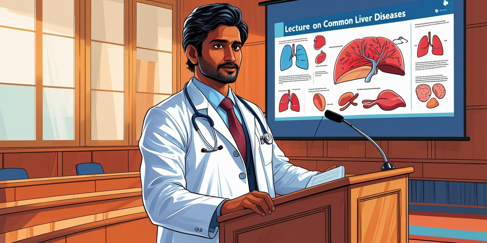 Doctor presenting about Common Liver Diseases We Help Treat indiain